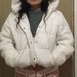 White puffer jacket